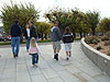 Jordan, Ken, and Tyler walking toward the Academy of Sciences