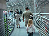 Jordan, Ken, and Tyler walking up the ramp in the rainforest exhibit