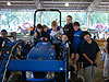 The boys on a tractor