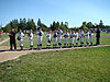 The kids lined up before the game