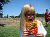 Jordan showing her love of Cheetos