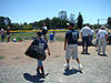 Tyler and Ken walking to the field