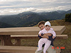 Tyler and Jordan on a picnic bench