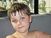 Tyler on the ride home after swimming