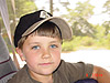 Tyler wearing his dad's hat