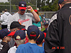 Tyler's team gathering at the end of the game