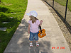 Jordan walking to the game