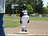Tyler getting ready to run to second