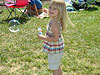 Jordan blowing bubbles