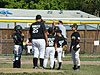 The Giants talking to Coach Tom