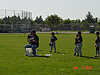 The Giants practicing their batting