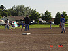 The Dodgers playing the field