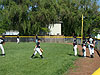 The kids warming up