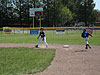 Tyler gettin ready to run to third base