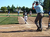 Tyler running to first base