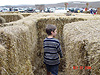 Tyler in the hay maze