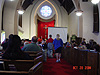 Student bringing up the chapel offerings