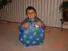 Tyler getting ready to open his first gift