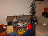 Everyone exchanging gifts