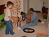Tyler and Ken building the bike
