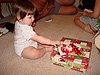 Jordan playing with the Santa