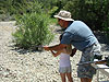 Ken helping Jordan shoot her Cricket