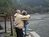 Ken helping Jordan shoot his .22 pistol