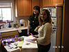 Debbie's Friends making a scrapbook of the shower