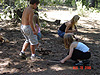 Tracie and the kids gathering more stuff