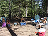 The kids relaxing after their ride