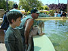 Tyler, Ken, and Jordan petting sting rays