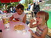 Tyler and Jordan eating some lunch