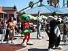The characters doing a dance