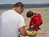 Ken and Tyler putting the kite together