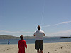 Ken and Tyler having a good time with our new kite