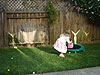 Jordan looking for Easter eggs