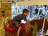 Tyler petting the pony