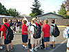 The class lining up