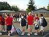 The kids getting ready to go into class