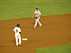 A player for the Giants on base