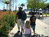 Ken, Tyler, and Jordan walking to the game