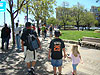 Ken, Tyler, and Jordan walking to the game