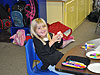 Jordan working on a project in her class