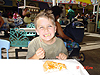 Tyler being silly while eating his lunch