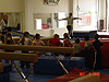 The instructor showing some of the moves