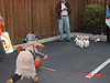 Tyler trying the bowling game