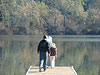 Tanya, Tyler, and Jordan on the dock