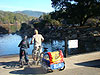 Tyler, Ken, and Jordan looking at the ducks