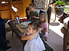 The kids eating pizza