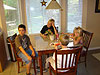 The kids eating